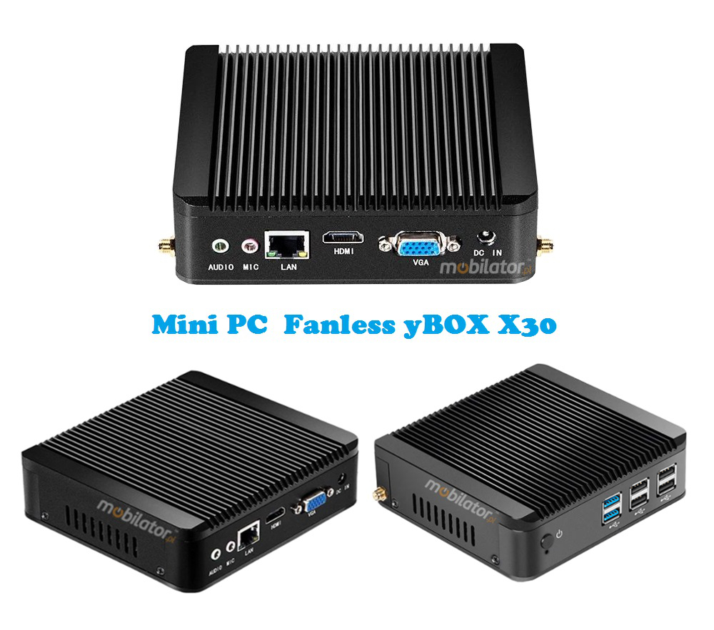 MiniPC yBOX-X30 Bezwentylatorowy Mały Komputer mobilator pl